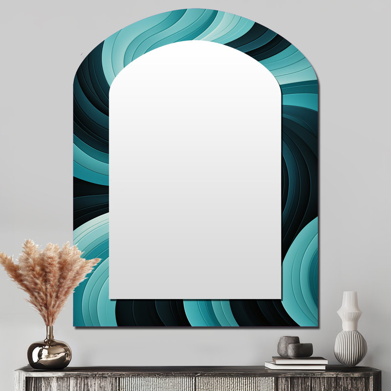 Miroir mural Turquoise, 43 po x 33 po