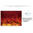 25.98"Electronic Suspended Simulated Flame Electric Fireplace Heater-118373426