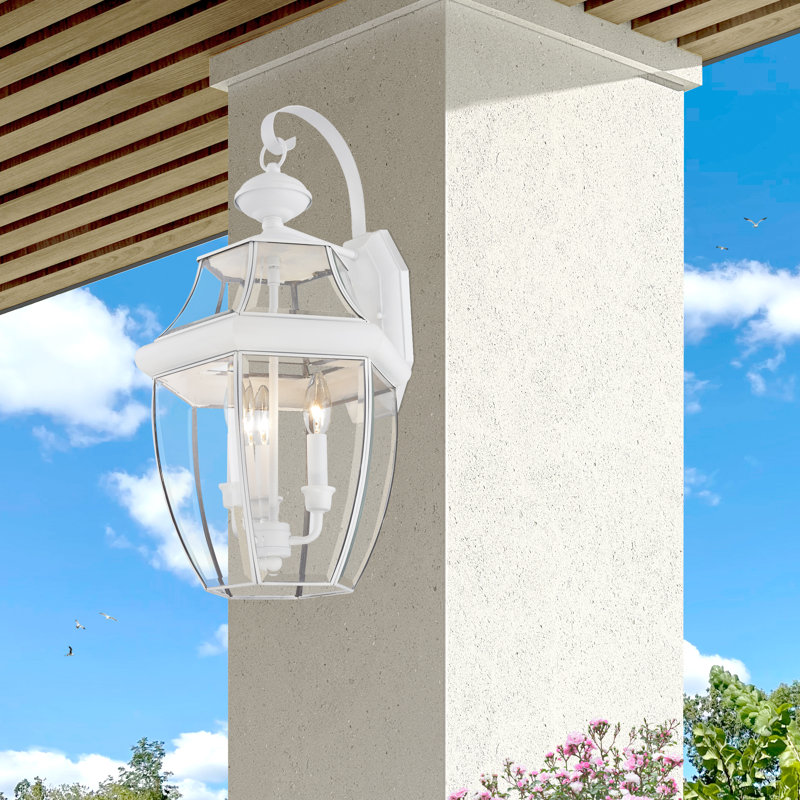 Alexavier Solid Brass Wall Light, 22.5" H x 12.5" W x 12.5" D, White