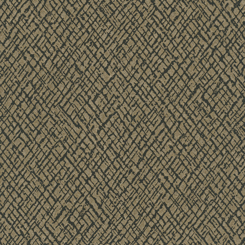 Air Collection Crosshatch Effect Textured Wallpaper Roll, Gold