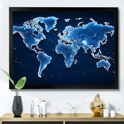 Méridiens majestueux - carte du monde murale