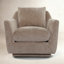 Fauteuil d'appoint moderne pivotant à 360° entièrement assemblé, recouvert de chenille-723687512
