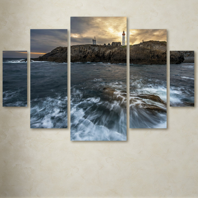 « the phare », ensemble de 5 reproductions de photos sur toiles tendues
