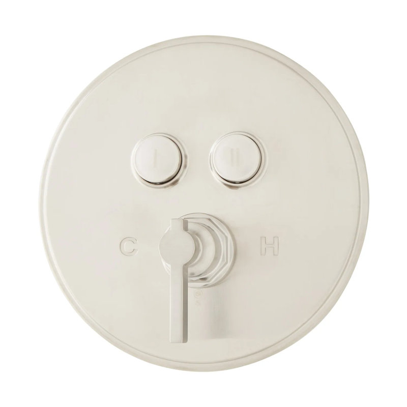 Signature Hardware Greyfield Pressure Balance Shower Trim, Brushed Nickel