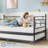 Twin daybed with Trundle, Metal Twin Daybed and Trundle Set, Day Bed Sofa Bed Frame with Steel Slat Support, Multifunctional Daybed Frame for Bedroom-982013465