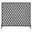 Pare-étincelles en fer à panneau unique, motif contemporain à cercles superposés, finition noire, profondeur de 38,41 po, largeur de 11,53 po, hauteur de 36,02 po, protège la maison des braises et de la fumée.
