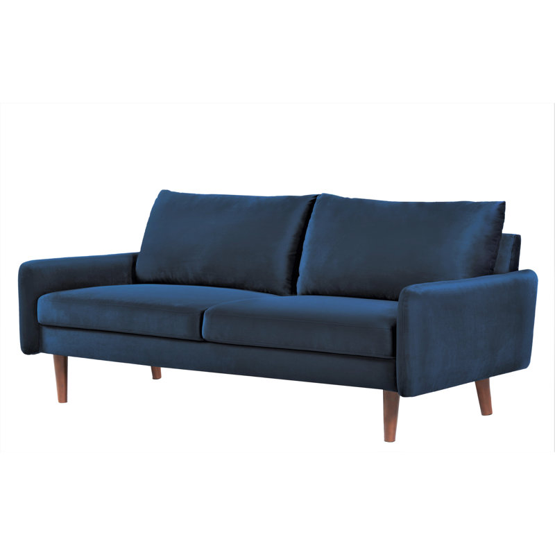 Teniqua Velvet, Dark Blue, 33" H x 58" W x 32.2" D