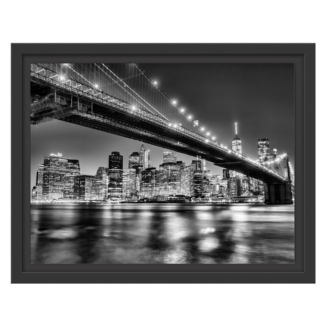 Gerahmtes Wandbild Skyline von Manhattan