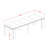 14 Pieces Extendable Dining Set Includes a Rectangle Kitchen Table, 1 Coffee Table and 12 Beige Red Polyester fabric Dining Chairs, Antique Walnut-124197774