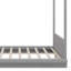 Structure de lit à baldaquin avec tête de lit, lit plateforme à baldaquin en bois massif avec 4 affiches et support à lattes-93204282-93204280