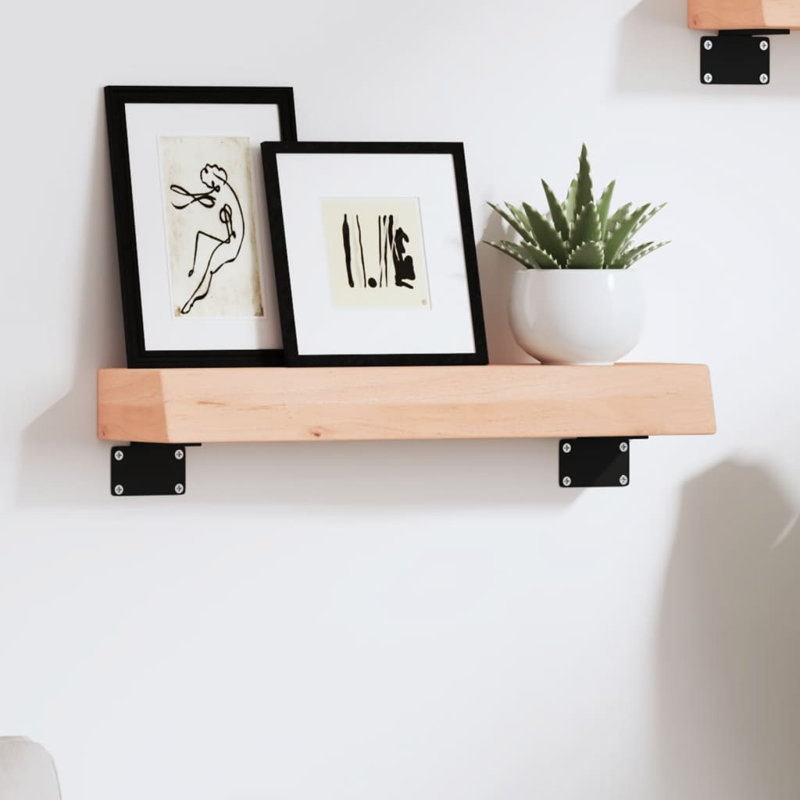 Flagstaff Oak Solid Wood Floating Shelf, 6cm H x 40cm W x 10cm D