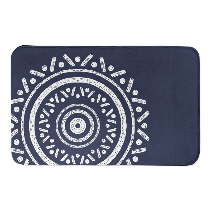 Microfiber Non-Slip Bath Mat, Navy