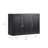 Bathroom Wall Cabinet with Adjustable Shelves 3-Door Wall Mounted Storage Cabinet for Toilet, Linen & Bathroom Organization, Black-1226681679