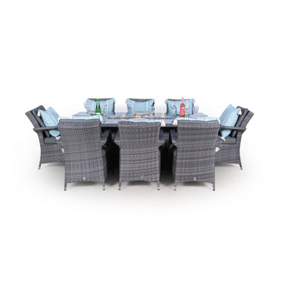 Parra Rectangle 11 - Piece 8 - Person 200Cm L Outdoor Dining Set
