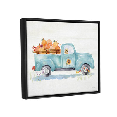 «Sunflower Market Pumpkin Truck» par Katrina Pete - peinture sur toile