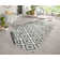 Malta flat-weave rug in green/cream