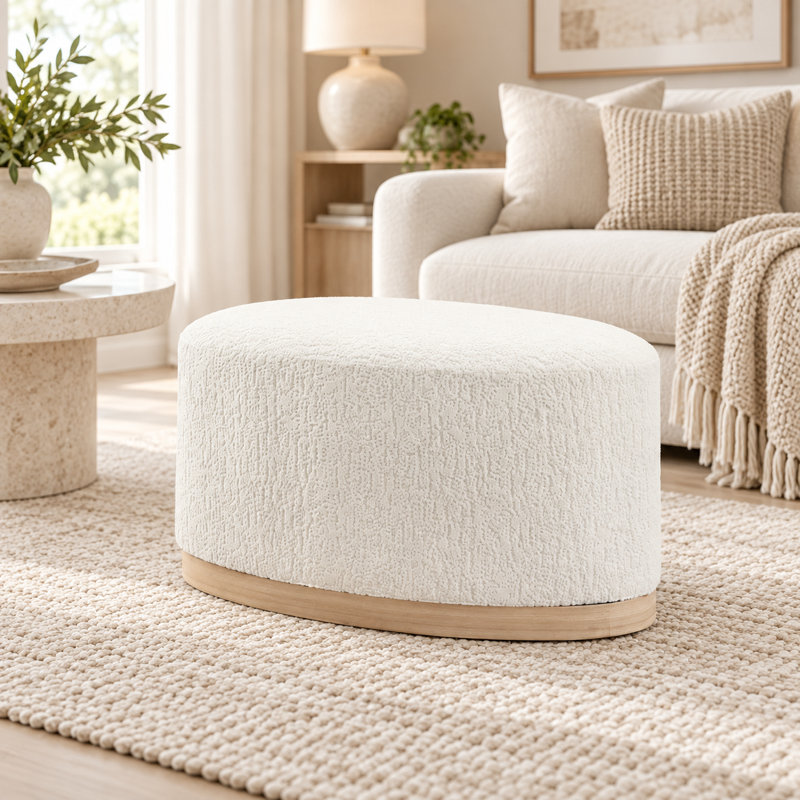 16" Modern Velvet Upholstered Bench for Bedroom and Living Room, White