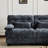 350Lb Weight Capacity With 4 - Position Adjustable , 93 Inch 3+1 Seating And , Blue Chenille Fabric, 3 Throw Pillows Design Capacity, Chenille, Decorative