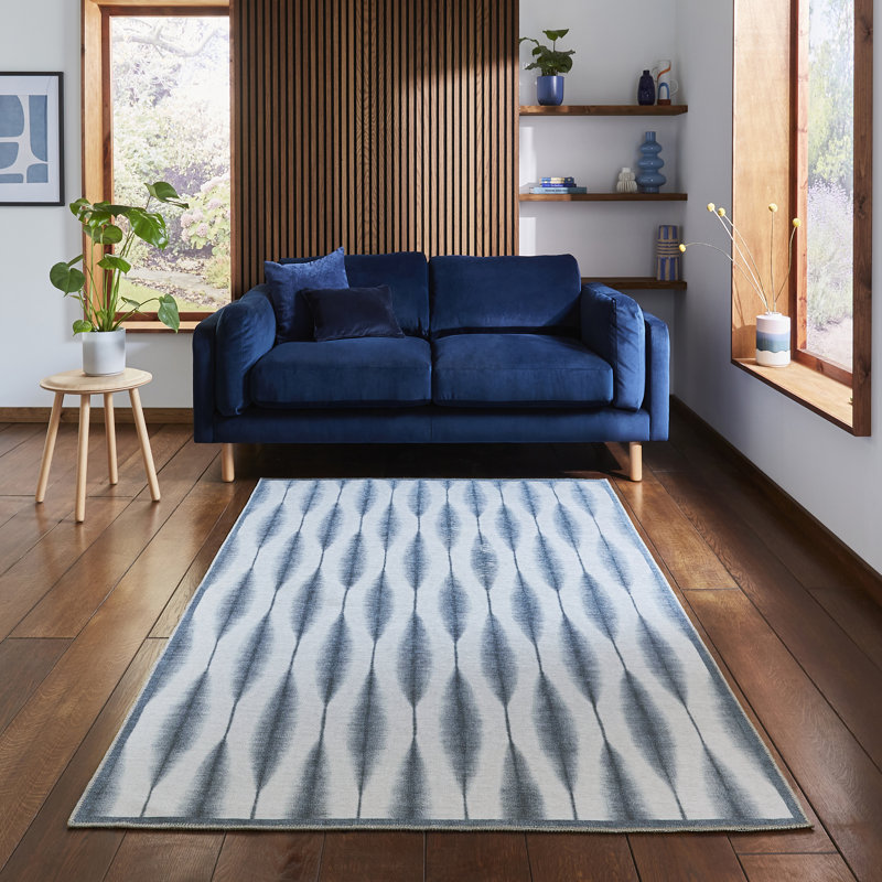 Scion Floral Digitally Printed 185cm X 290cm Area Rug, Blue, Rectangle 76 x 150 cm