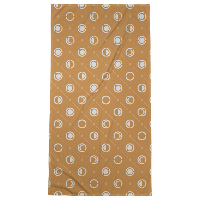 Serviette de bain Classic, Orange foncé / Gris