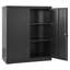 Metal Storage Cabinet, 106 cm Steel Garage Cabinet with 2 Adjustable Shelves, 2 Magnetic Doors & 2 Keys, 3 Tiers Lockable Tool Storage for Pantry, Warehouse, Basement, Office, Black