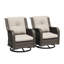 Ensemble de 2 chaises berçantes pivotantes en osier avec coussins Dunecrest-965410420