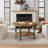 Lucylla Single Round Coffee Table with 2-Tier Storage