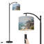 Lampe sur pied à arc avec abat-jour réglable Miraflores Lima Pérou Lampe sur pied 3 températures de couleur à intensité variable pour poteau avec interrupteur au pied pour la chambre à coucher