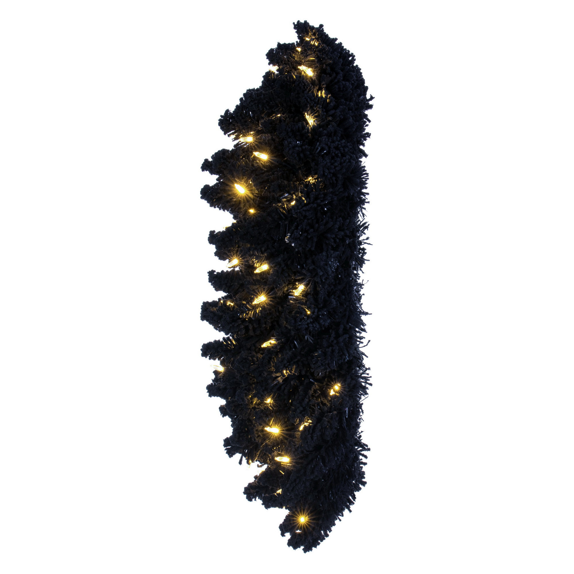 Flocked Fir Pre-Lit Dura-Lit Lighted PVC Wreath, 30" H x 30" W