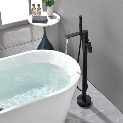 Floor Tub Spout with Diverter