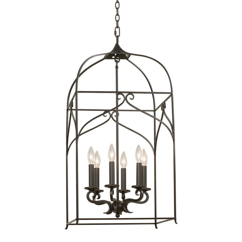 Heirloom Bronze 6-Light Hanging Lantern Pendant