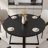 Extendable Dining Table, Oval Dining Table for Kitchen & Dining Room, 43.3''-59'', Black-1690178506
