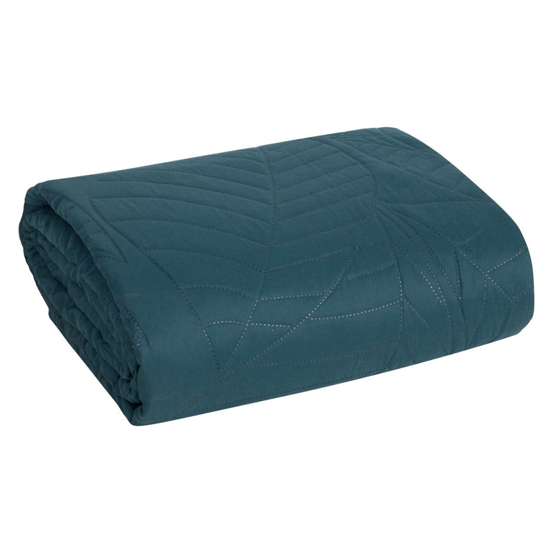 Renken Geometric Shapes Bedspread, W170 x L210cm, Dark Turquoise