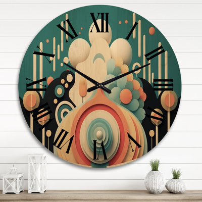 Horloge murale moderne en bois Ranna