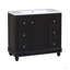 Meuble-lavabo contemporain de 36 po x 18 po x 34 po, 4 tiroirs et 1 porte d'armoire, rangement polyvalent, lavabo intégré en résine, tablettes réglables, cadre en bois massif avec panneau de fibres à densité moyenne