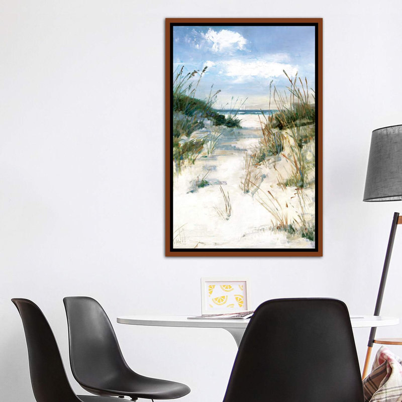 «Dune View» par Sally Swatland - reproduction d'art, H 60 po x l 40po x P 1,5 po, Toile avec cadre en bois classique