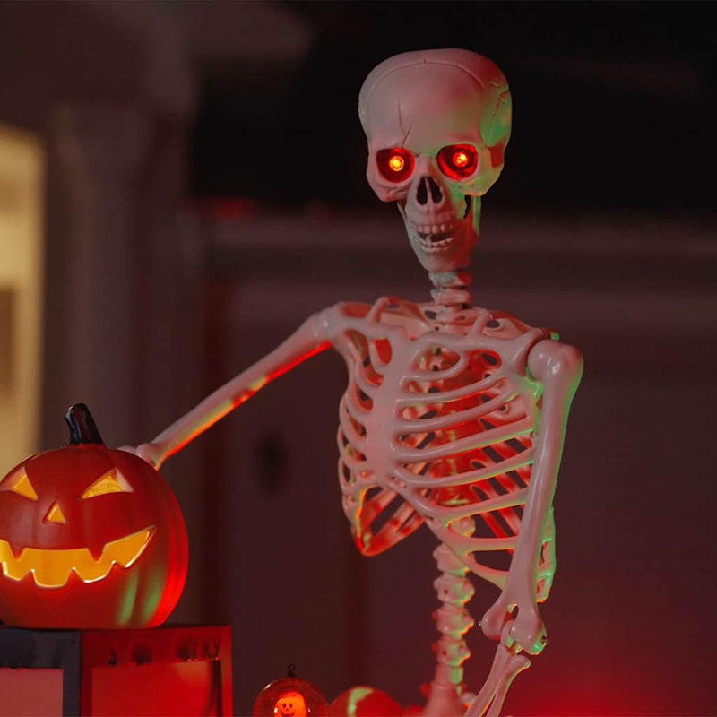  Halloween Skeleton White Plastic