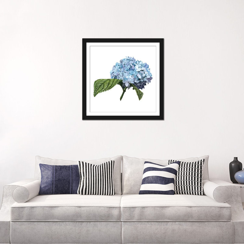 «Brighton Blooms I», impression sur toile, Papier d'art encadré noir, H 24 po x l 24 po x P 1 po, Blanc
