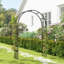 150cm W x 40cm D Steel Garden Arch in Black