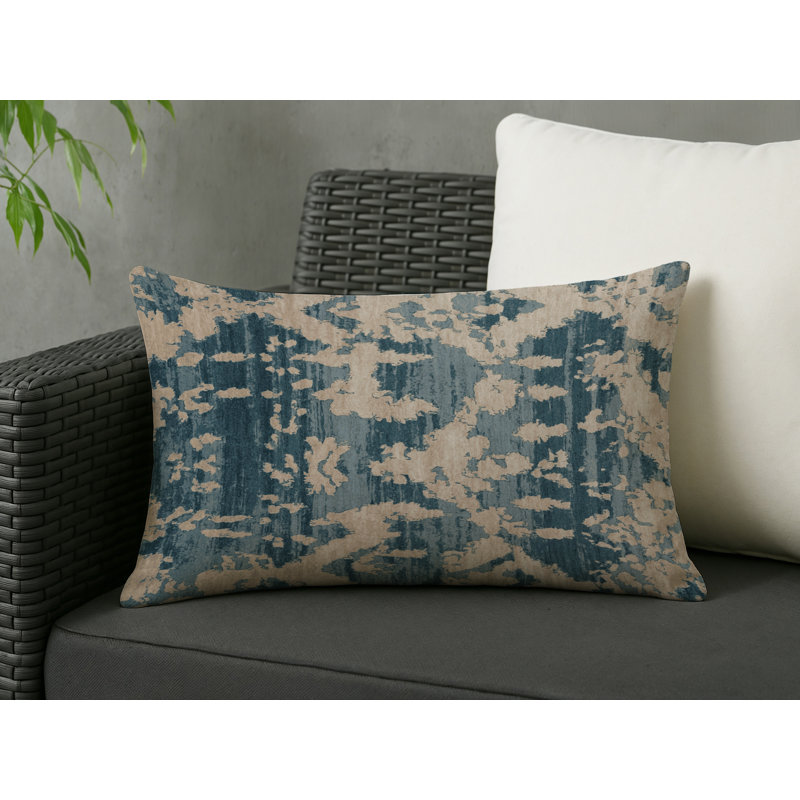 Coussin décoratif intérieur et extérieur Modern, Gris abstrait 15, Rectangle H 20 po x l 14 po