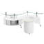 Ensemble de table basse et tabourets 3 pièces blanc ultrabrillant