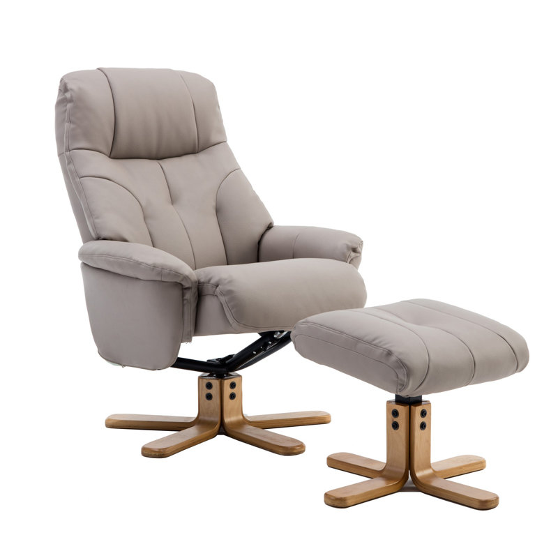 Billings 80cm Wide Swivel Standard Recliner, Pebble