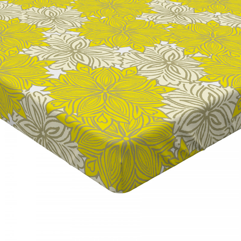 Microfiber Floral Fitted Sheet, Full Fitted Sheet