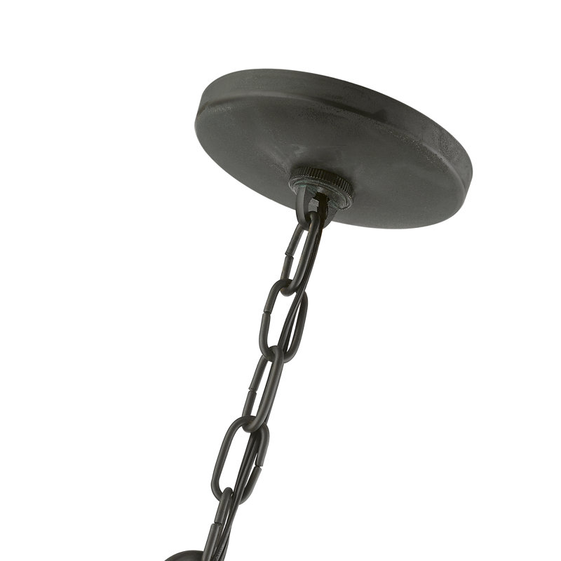 Lanterne suspendue d'extérieur 15 po à 2 lumières Amouri, Gris anthracite