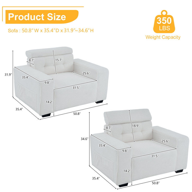 Fauteuil club rembourré Lishbrook
