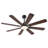Cissline 62" Black Modern Ceiling Fan with Remote and LED Light Kit for Bedroom