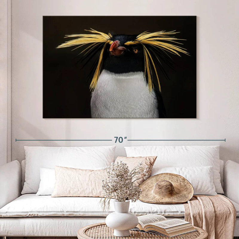 Southern Rockhopper Penguin, 34" H x 51" W