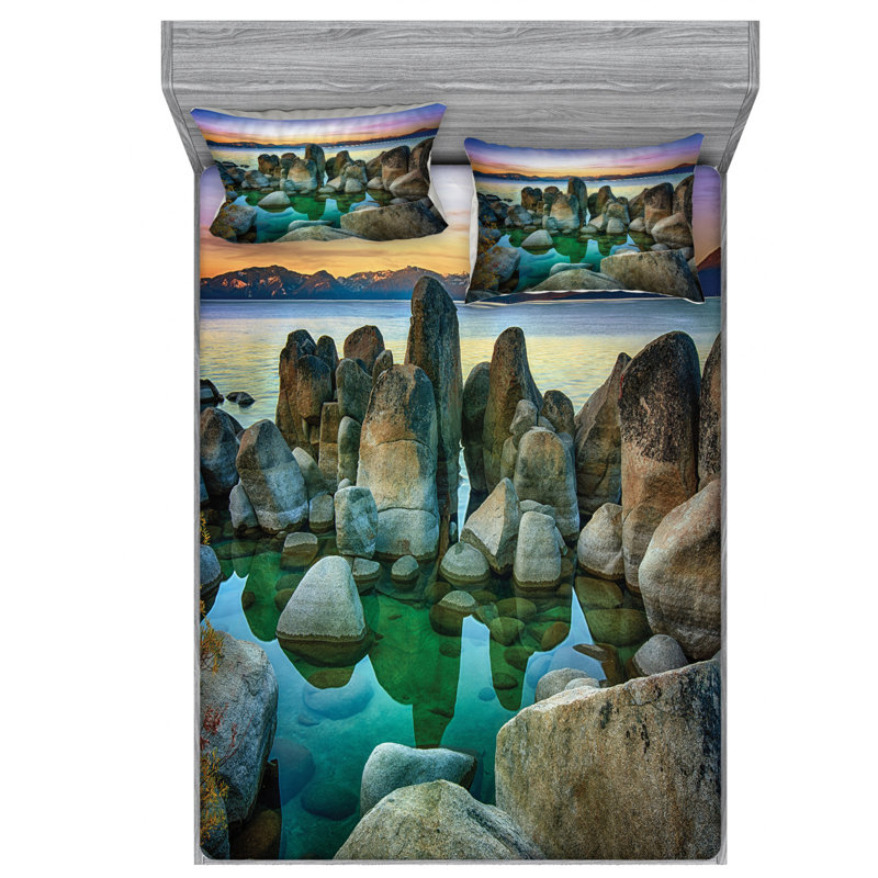 Microfiber Sheet Set, Queen Sheet Set with Fitted Sheet