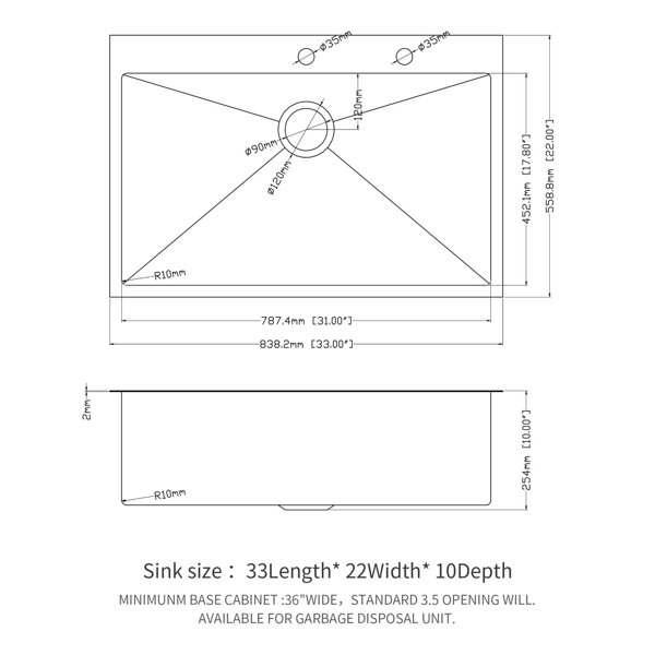 Dimensions du produit