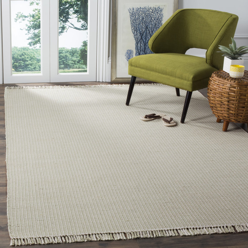 Tapis en coton tissé à la main Cayman, Rectangle 6 pi x 9 pi